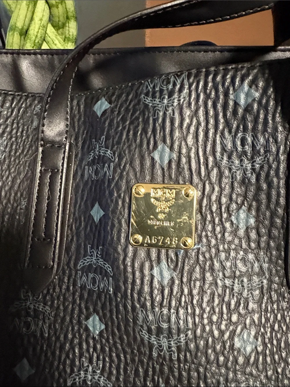 Black Designer-Style Men's Tote Bag